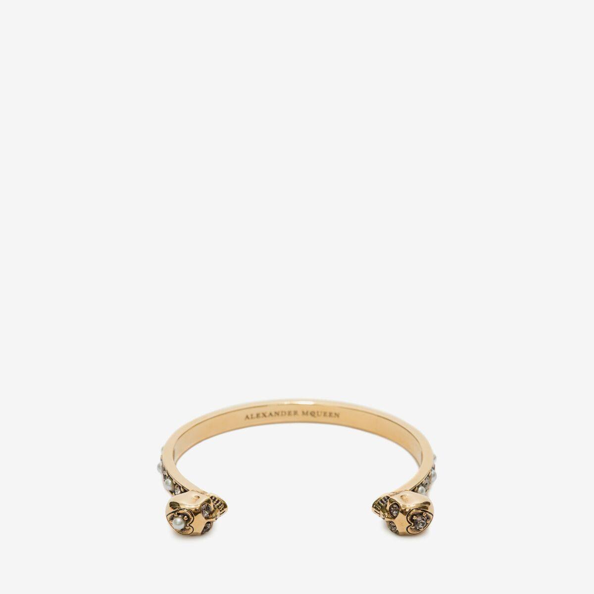 ALEXANDER MCQUEEN - Thin Twin Skull Bracelet - Item 553653J160T7124
